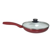 Frigideira 24cm Grande Com Tampa Temperada Para Fritura Frigideira 24cm Grande Com Tampa Temperada Para Fritura