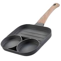 Frigideira 3 Divisorias Antiaderente Inox Durável Frigideira 3 Divisorias Antiaderente Inox Durável