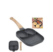 Frigideira 3 Em 1 Antiaderente Multiuso Para Ovos, Omeletes, Hambúrgueres, Carnes, Fácil Para Limpar, Multifuncional - Sortidos