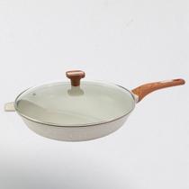 Frigideira 32cm 3,2L Temperatti Soft Touch com Tampa de Vidro - Cor: Bianco