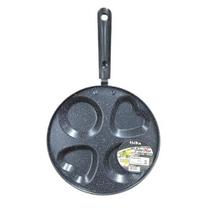 Frigideira 4 Divisórias Antiaderente Ovos 24,5cm - Preta