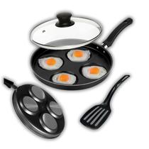 Frigideira 4 Em 1 Multiuso Antiaderente Ovos Hamburguer Preto