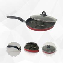 Frigideira 4 Ovos 26 Cm Teflon Antiaderente Gourmet Vermelha Frigideira 4 Ovos 26 Cm Teflon Antiaderente Gourmet Vermelha
