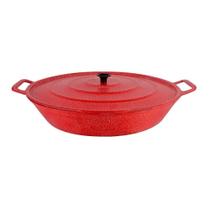 Frigideira 420-DF.V Alumínio Fundido Craqueada 10L 45cm Alça Reforçada Vermelho Diviforte