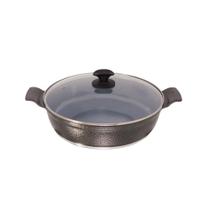 Frigideira AA30 Alumínio Cerâmico Antiaderente 30CM Preto Craqueado Javali
