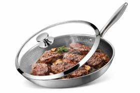 Frigideira Aço Inox 28 cm Antiaderente Cinza Nao Risca Frigideira Aço Inox 28 cm Antiaderente Cinza Nao Risca