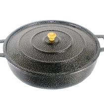 Frigideira Alça de Alumínio Fundido Craqueada Preta 36cm