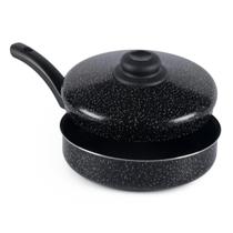 Frigideira Alta Antiaderente Com Tampa 18cm Preto Nacional Frigideira Alta Antiaderente Com Tampa 18cm Preto Nacional