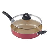 Frigideira Alta Com Tampa Vidro 24cm Cereja Nacional Frigideira Alta Com Tampa Vidro 24cm Cereja Nacional
