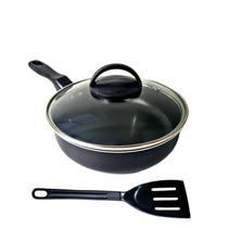 Frigideira Alta Funda 18 Cm Antiaderente C/ Tampa Vidro Frigideira Alta Funda 18 Cm Antiaderente C/ Tampa Vidro