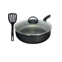 Frigideira Alta Funda 24 Cm Antiaderente Teflon Tampa Vidro Frigideira Alta Funda 24 Cm Antiaderente Teflon Tampa Vidro