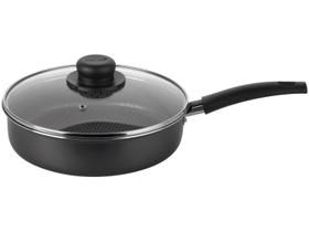 Frigideira Alta Gourmet 24 cm 2,3 Litros com Tampa de Vidro Multiflon