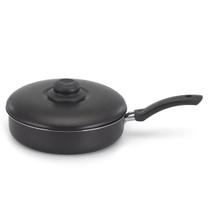 Frigideira Alumínio Antiaderente Preta Com Tampa Numero 20 Frigideira Alumínio Antiaderente Preta Com Tampa Numero 20