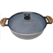 Frigideira Alumínio Cerâmica Tampa Vidro com Pomel 26Cm