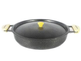 Frigideira Alumínio Fundido Craqueada Alça Meia Lua 28cm