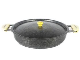 Frigideira Alumínio Fundido Craqueada Alça Meia Lua 36cm