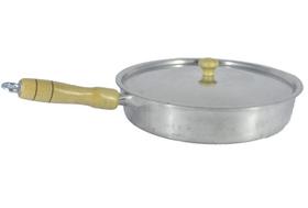 Frigideira Alumínio Polido Cabo e Pomel de Madeira 22 Cm Frigideira Alumínio Polido Cabo e Pomel de Madeira 22 Cm