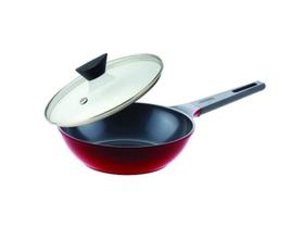 Frigideira Amie De 24cm Com Tampa De Vidro Vermelha Neoflam