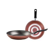 Frigideira anteaderente terracota brinox 1,2 litros aluminio proflon 22 cm nao gruda e limpa facil cabo nao esquenta