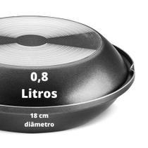Frigideira Antiaderente 18 cm 0,8 litros Dupla Facil Fazer omelete Panqueca MTA