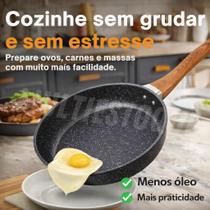 Frigideira Antiaderente 18cm Alumínio Fundo Indução Cabo Baquelite Não Gruda