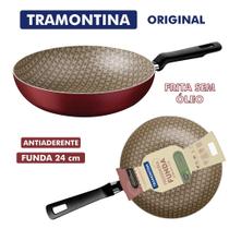 Frigideira Antiaderente 24 ou 28 cm Tramontina Work ou Funda com Textura Paris Starflon Max Frigideira Antiaderente 24 ou 28 cm Tramontina Work ou Funda com Textura Paris Starflon Max