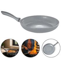 Frigideira Antiaderente 24cm Cinza Moderna Cabo Antitérmico Moda Do Chef