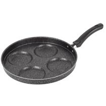 Frigideira Antiaderente 26cm 4 Ovos Stone Preto Alumínio Nacional
