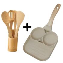 Frigideira Antiaderente 3 em 1 + Utensilio de Cozinha