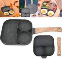 Frigideira Antiaderente 3 Ou 4 Partes Ovos Carne Hambúrguer Frigideira Antiaderente 3 Ou 4 Partes Ovos Carne Hambúrguer