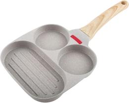 Frigideira Antiaderente 3 Seções Com Divisão Ovos, Pão, Filé Frigideira Antiaderente 3 Seções Com Divisão Ovos, Pão, Filé