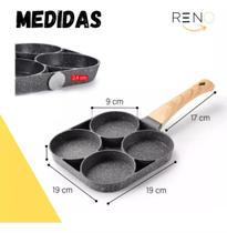 Frigideira Antiaderente 4 Divisórias Premium Ovo Hambúrguer Frigideira Antiaderente 4 Divisórias Premium Ovo Hambúrguer