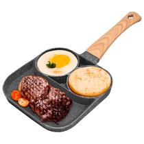 Frigideira Antiaderente 4 Ou 3 Partes Hambúrguer Ovo Carne