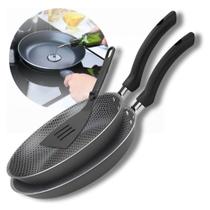 Frigideira Antiaderente Alegre Enjoy Kit 3 Peças Vermelho e Preto