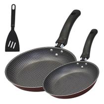 Frigideira Antiaderente Alegre Enjoy Kit 3 Peças Vermelho e Preto