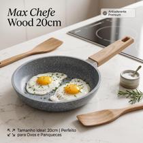 Frigideira Antiaderente Alumínio Revestimento Cerâmico Elegante 20cm Cor Cinza Frigideira Antiaderente Alumínio Revestimento Cerâmico Elegante 20cm Cor Cinza