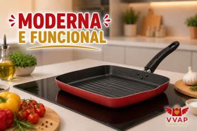 Frigideira Antiaderente Bifeteira Grill Techflon Nacional