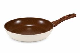Frigideira Antiaderente Cerâmica 24cm Compatível Com Fogão A Gás E Indução Cor:Bege Frigideira Antiaderente Cerâmica 24cm Compatível Com Fogão A Gás E Indução Cor:Bege