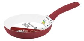 Frigideira Antiaderente Ceramica Fundo Triplo Indução Grossa 24cm Vermelha