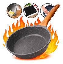 Frigideira Antiaderente Cerâmica Indução Gás Fogão Cabo Madeira Alta Temperatura