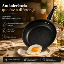 Frigideira Antiaderente com Indução em Alumínio Preta Frigideira Antiaderente com Indução em Alumínio Preta