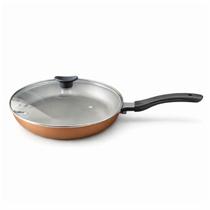 Frigideira Antiaderente com Tampa de Vidro Cobre 33cm