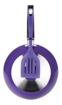 Frigideira Antiaderente Com Teflon Com Espátula 22cm Colors Violeta Multiflon