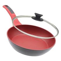 Frigideira Antiaderente de Indução Fundo Triplo Com Tampa 24cm