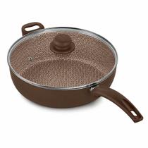 Frigideira Antiaderente Grande Profissional 32 Cm Cabo Alça Chocolate Frigideira Antiaderente Grande Profissional 32 Cm Cabo Alça Chocolate