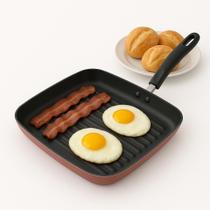 Frigideira Antiaderente Grill Techflon Nacional vermelha 23cm Alumínio prática