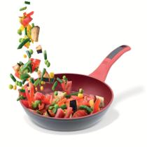 Frigideira Antiaderente Indução 24cm Fundo Triplo Vermelha Frigideira Antiaderente Indução 24cm Fundo Triplo Vermelha