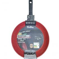 Frigideira Antiaderente Multifuncional em Alumínio 28CM Cabo Fixo Vermelho