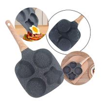 Frigideira Antiaderente Multiuso com 4 Divisórias 19CM para Ovos, Omeletes e Hambúrgueres Frigideira Antiaderente Multiuso com 4 Divisórias 19CM para Ovos, Omeletes e Hambúrgueres