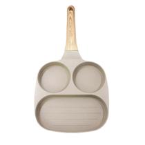 Frigideira Antiaderente Ovo 3 Em 1 Divisórias Hambúrguer Frigideira Antiaderente Ovo 3 Em 1 Divisórias Hambúrguer